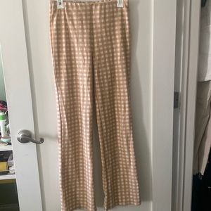 Only worn once! 12th Tribe Gingham yellow pants